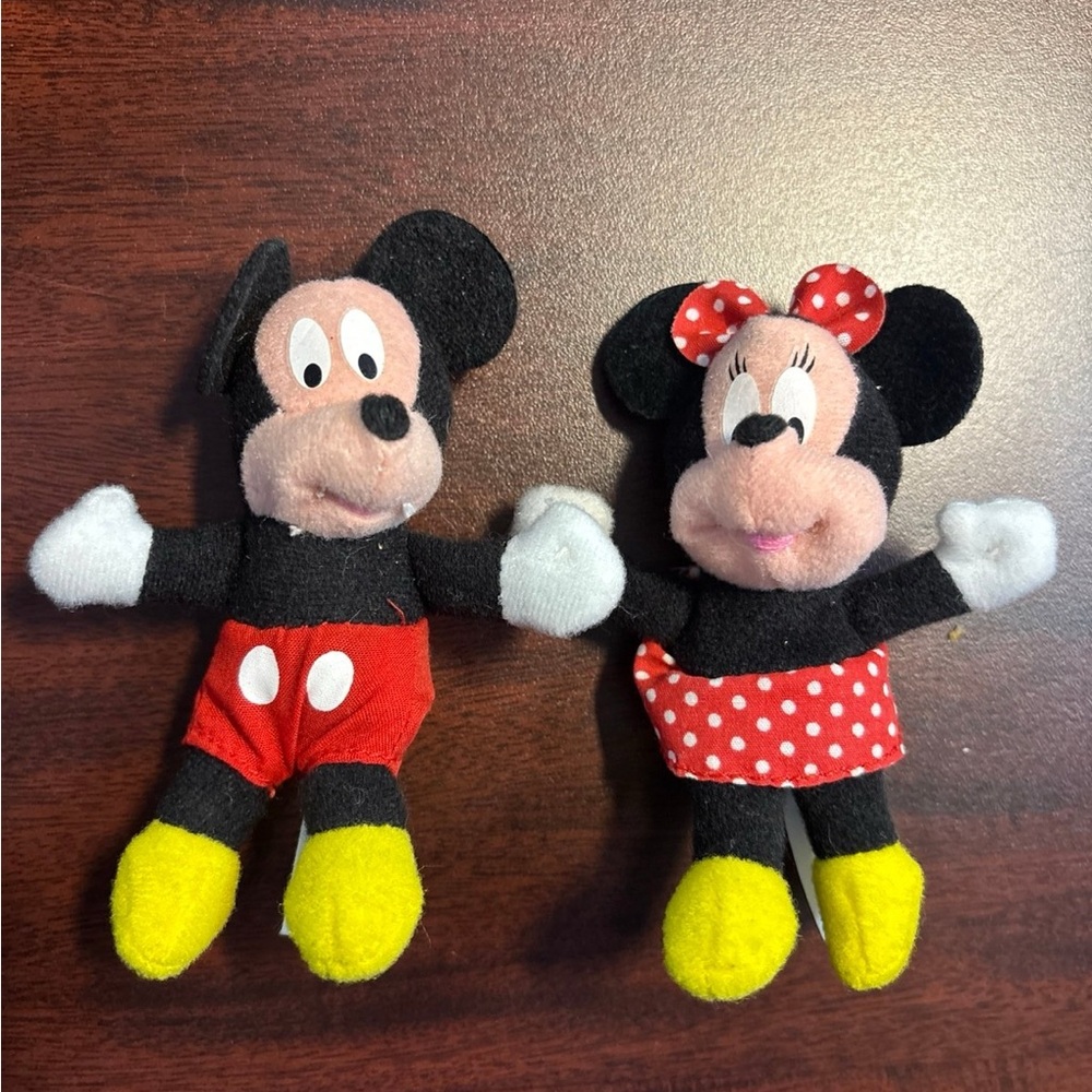 Vintage Disney Kellog Mickey and Minnie Mouse Plush Toys